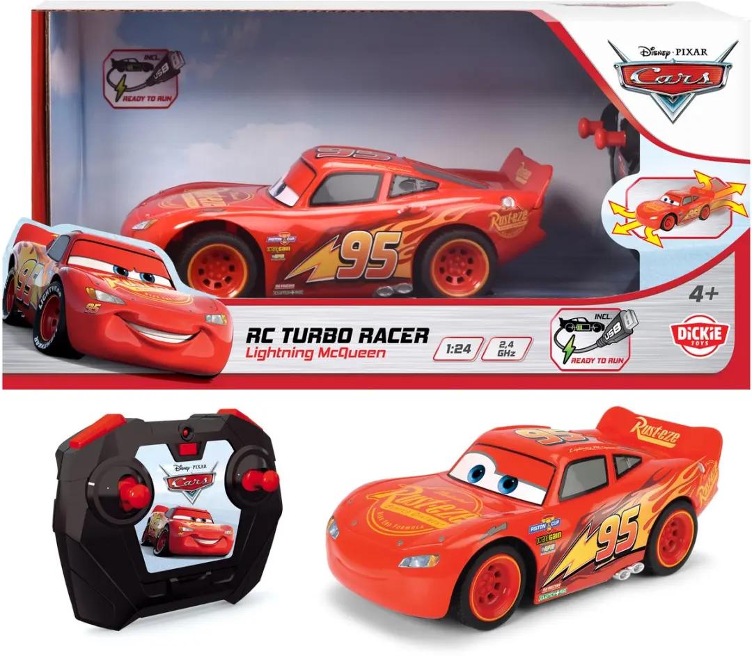 Dickie Lightning McQueen Turbo Racer 203084038 - 3x 1,5V Accu - Multi Color