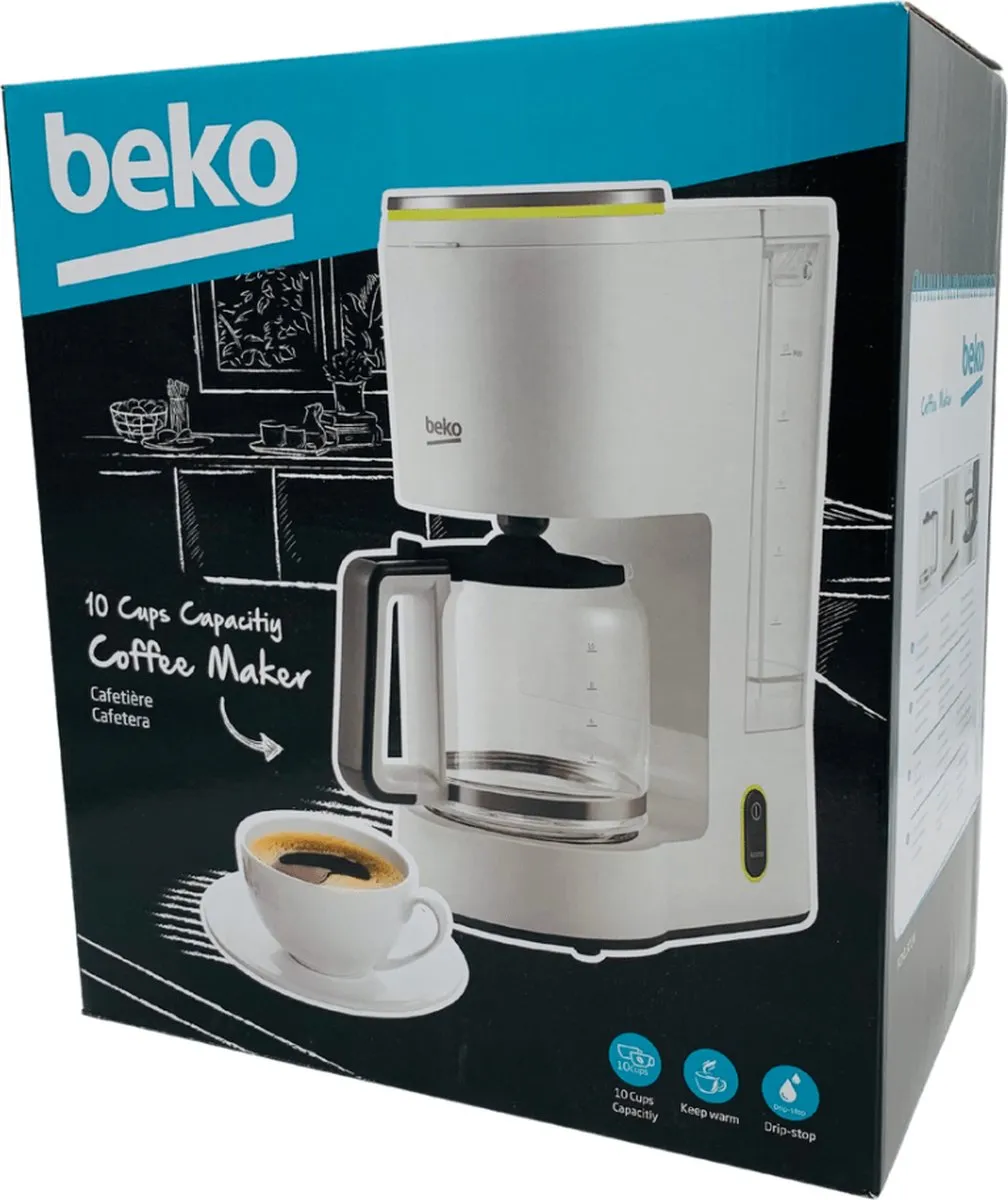 Beko FCM1321W Koffiezetapparaat 10 Kopjes - 1000W - Wit