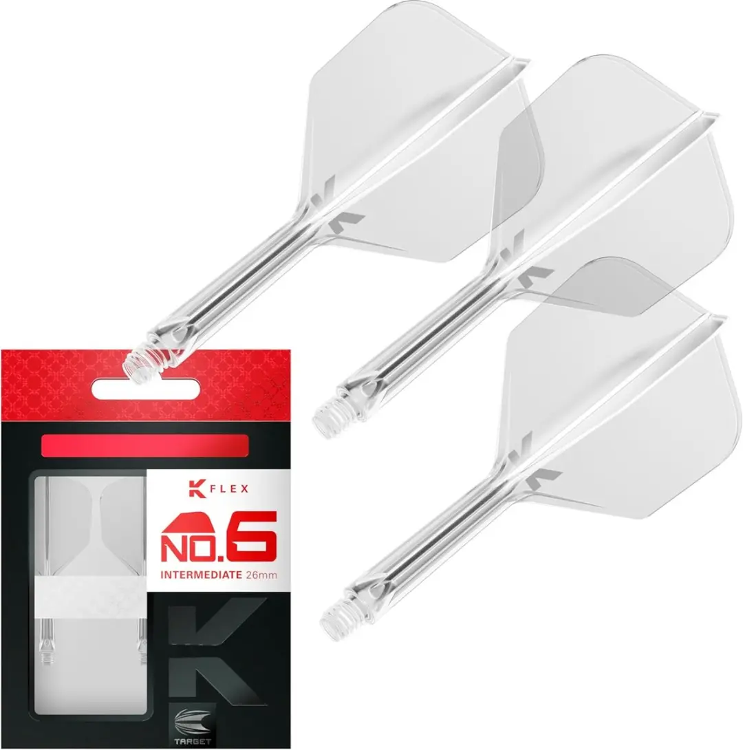 Target K-Flex Clear NO6 Dart Flights 3 Stuks