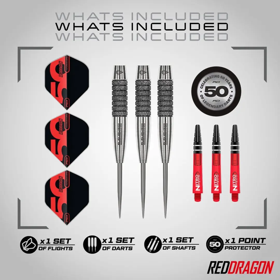 Red Dragon Element 6 C Anniversary Limited Edition RDD0816-50 Dartpijlen - 3 Stuks