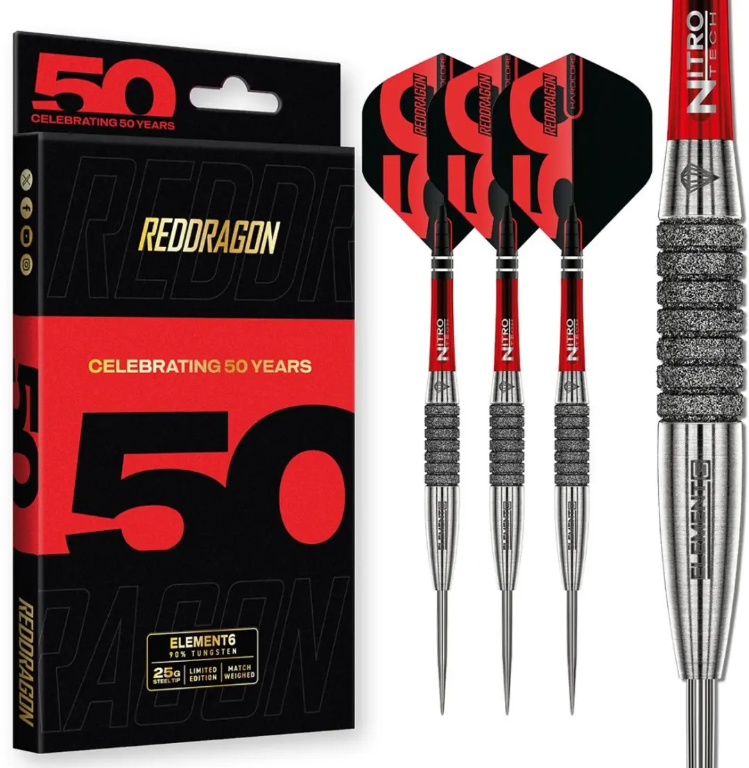 Red Dragon Element 6 C Anniversary Limited Edition RDD0816-50 Dartpijlen