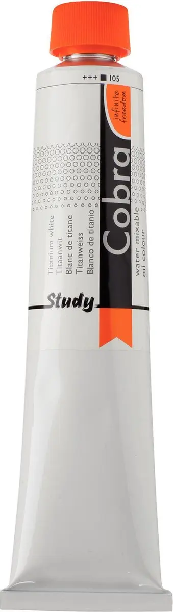 Cobra Study Water Vermengbare Olieverf Tube Titaanwit 200ml