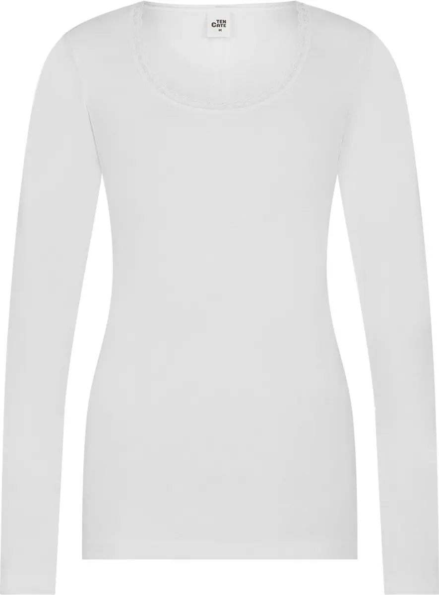 Ten Cate Thermo Long Sleeve Lace Snow White Dames - Maat L