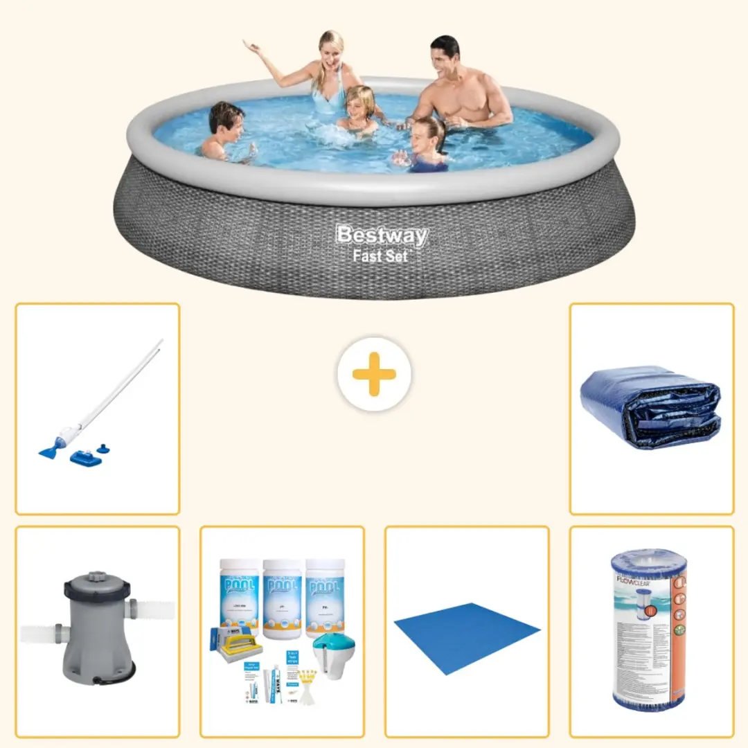 Bestway Rond Zwembad Fast Set 396x84cm