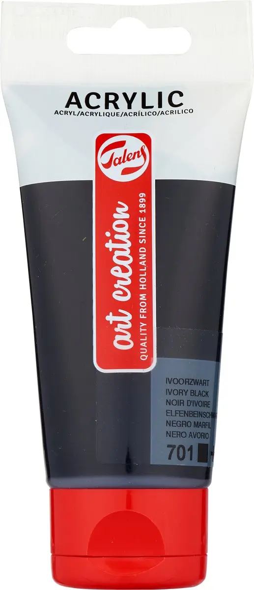 Talens TAC Acrylverf Ivoorzwart 75ml