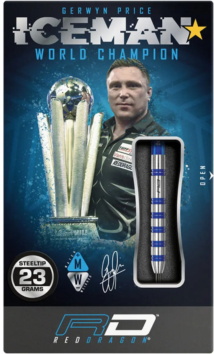 Red Dragon Gerwyn Price Iceman Challenger 80% Dartpijlen - 3 Stuks