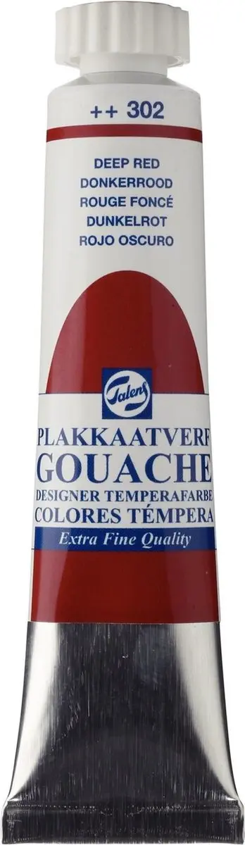 Talens Plakkaatverf Gouache Extra Fine 302 Donkerrood 20ml
