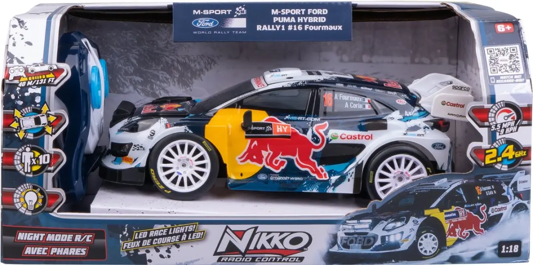 NIKKO Ford Puma M-Sport Hybrid Rally WRC 1/18 RC Auto