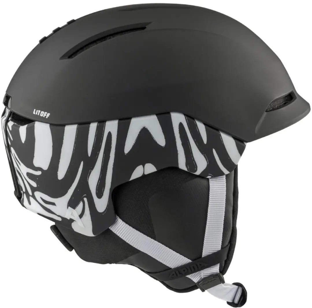 Alpina Nax Skihelm Litoff - Zwart/Wit - Maat M