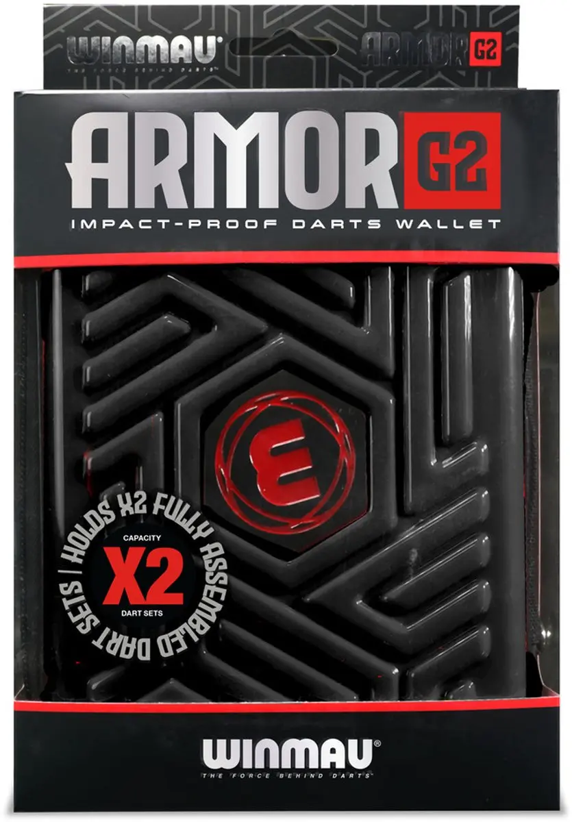 Winmau Armor G2 Black Dart Case - Zwart
