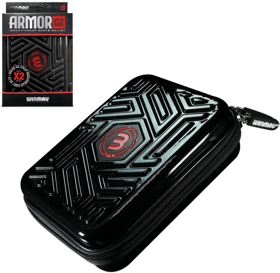 Winmau Armor G2 Black Dart Case - Zwart