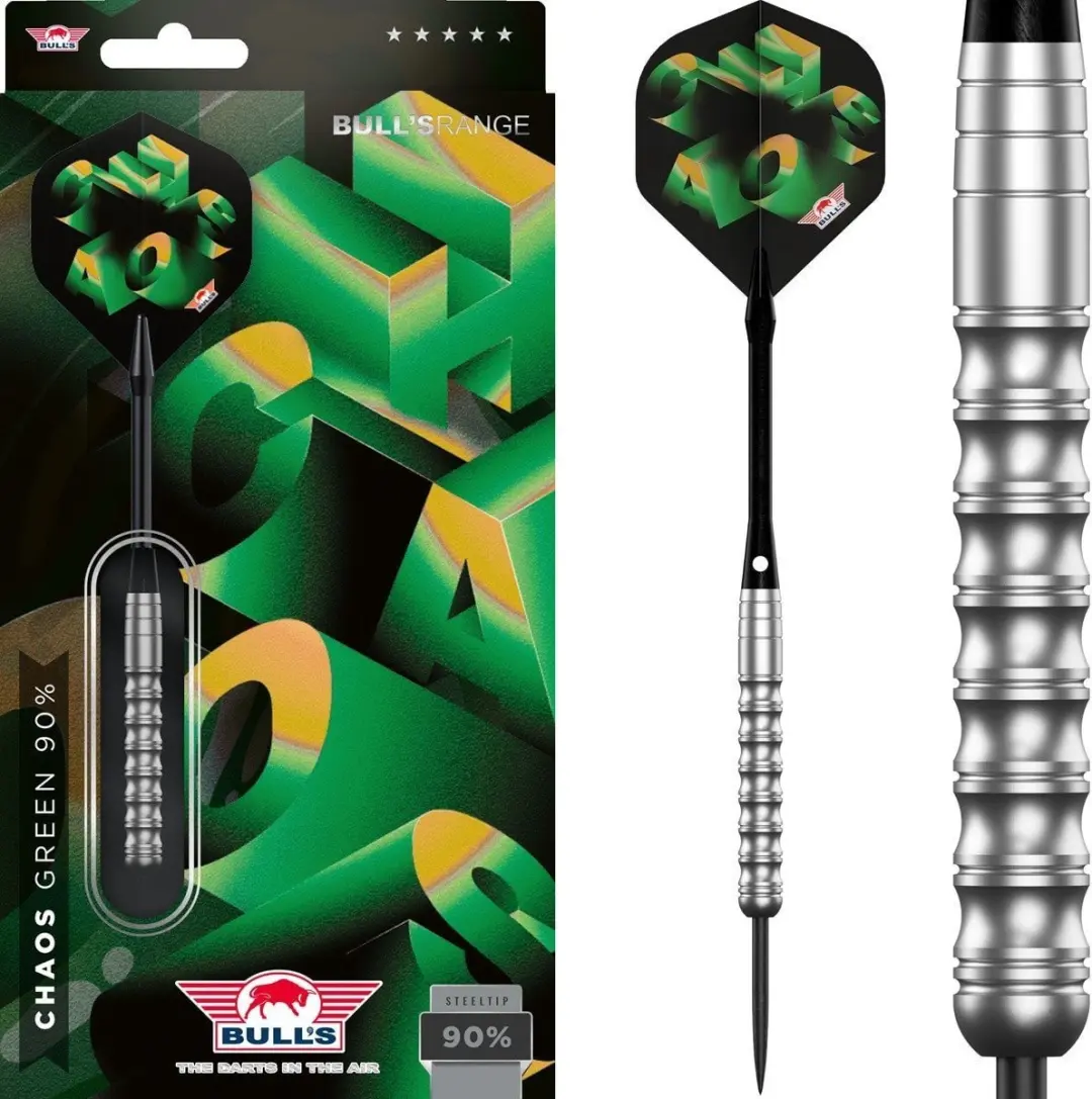 Bull's Chaos Green Dartpijlen 3 Stuks