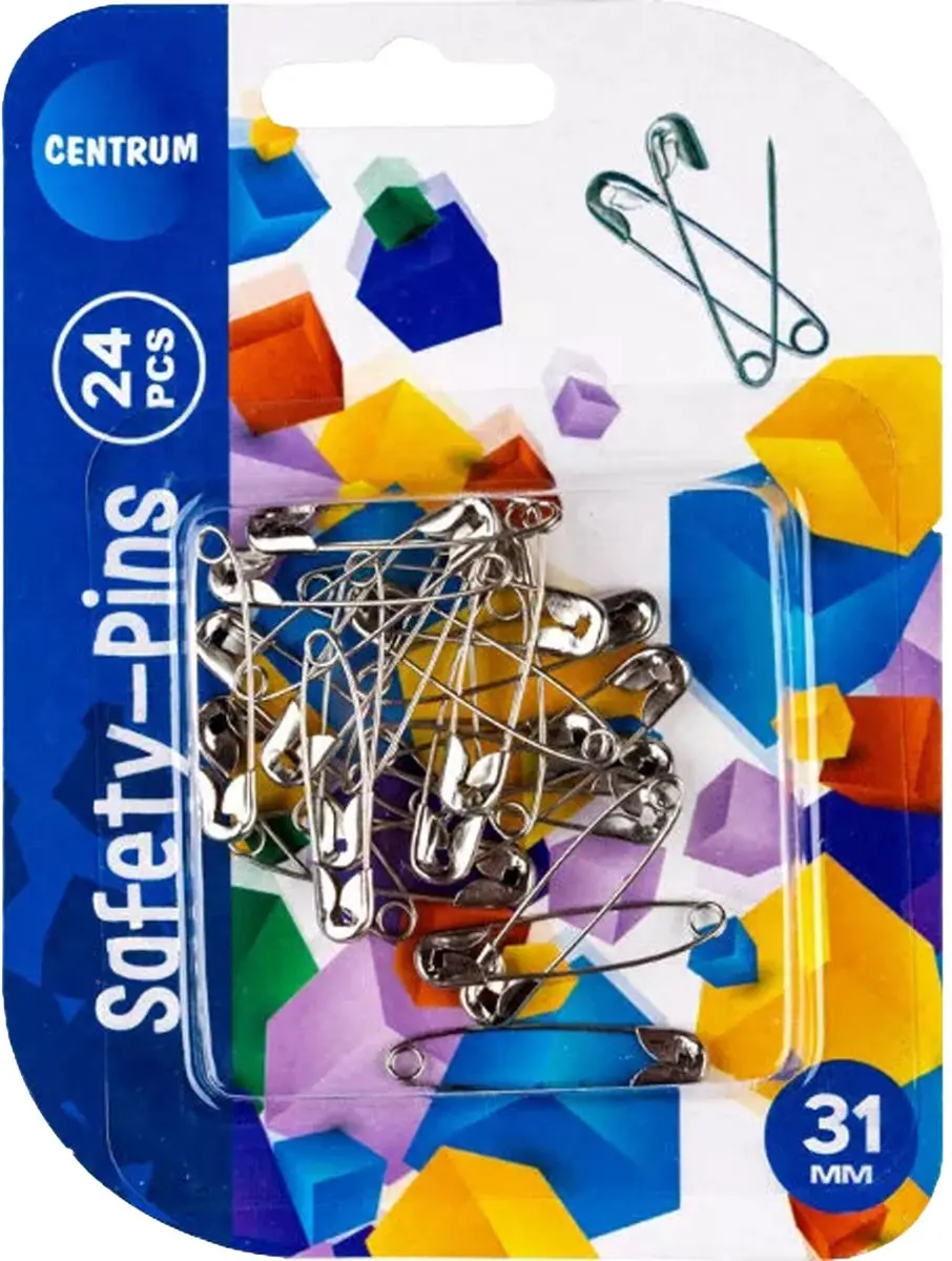Centrum Veiligheidsspelden 72 Stuks - 31mm - Zilver