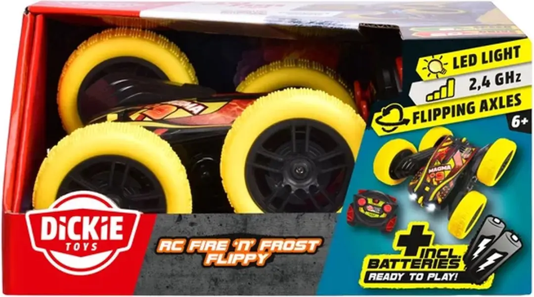 Dickie Toys Fire 'n Frost Flippy 1:28 RC Buggy - Multi Color
