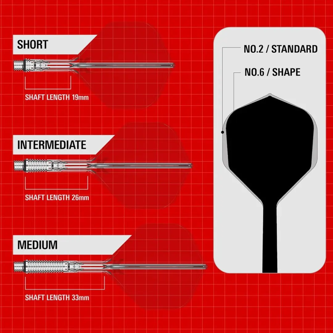 Target K-Shift Clear NO2 Dart Flights 3 Stuks