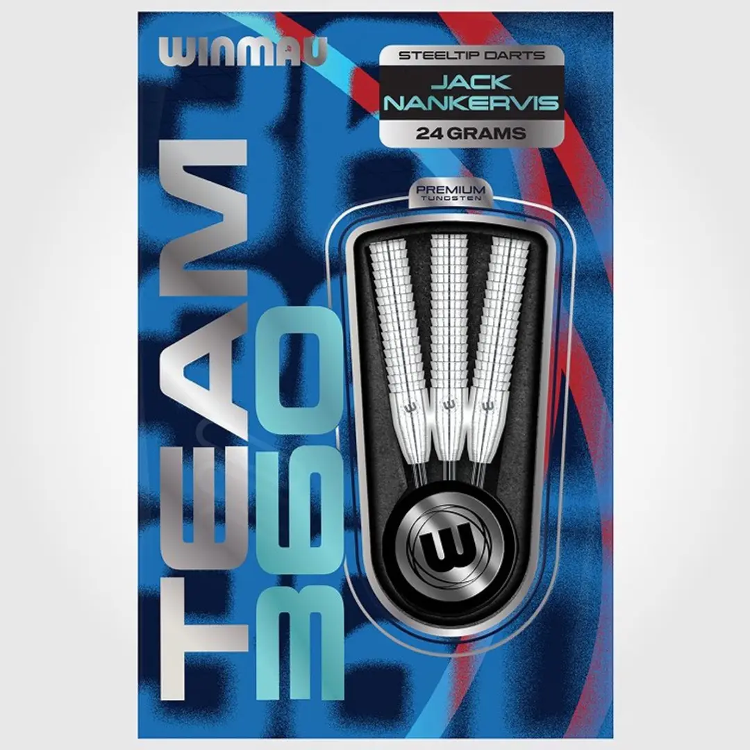 Winmau Team 360 Jack Nankervis Dartpijlen - 3 Stuks - Zilver