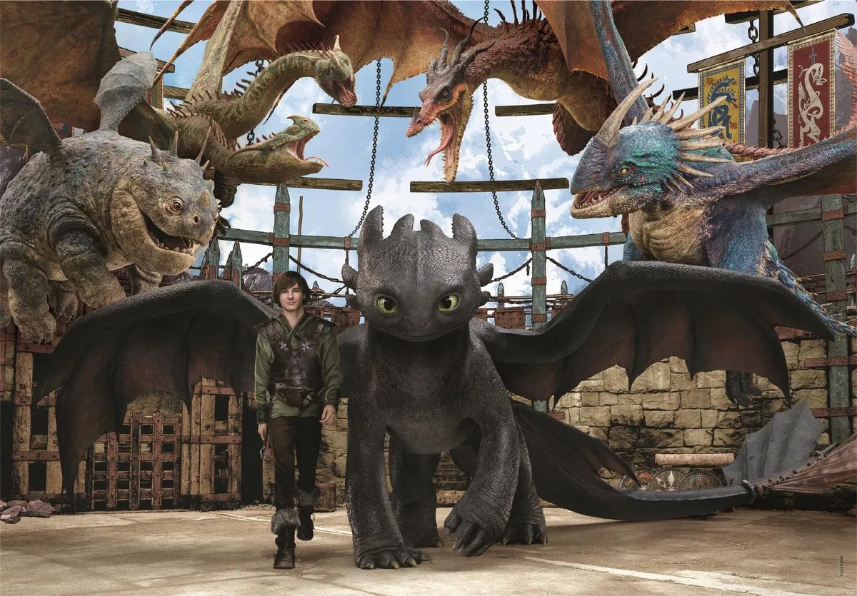 Clementoni How to Train Your Dragon Puzzel 104 Stuks - Multikleur - afbeelding 5 van 6