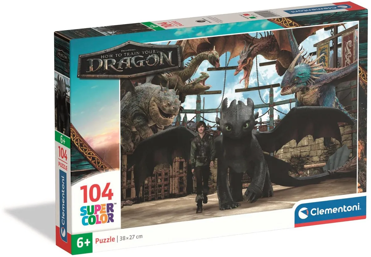 Clementoni How to Train Your Dragon Puzzel 104 Stuks