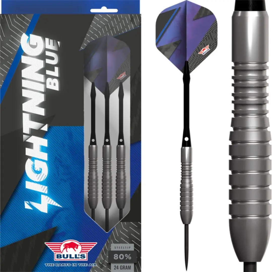 Bull's Lightning Blue Dartpijlen 22g - 3 Stuks