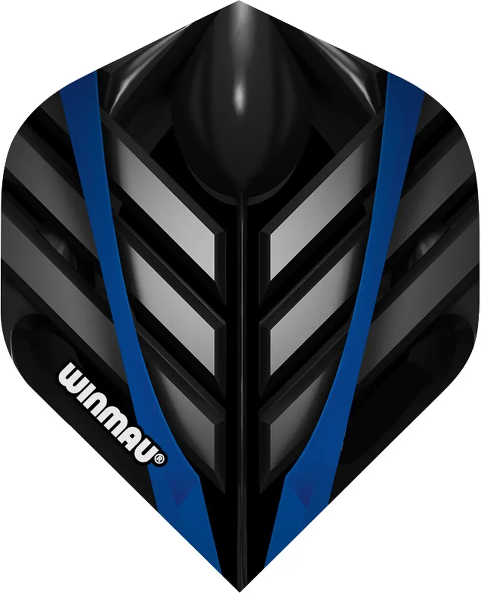 Winmau Mega Standard Dartvluchten - 3 Stuks - Zwart/Grijs/Blauw