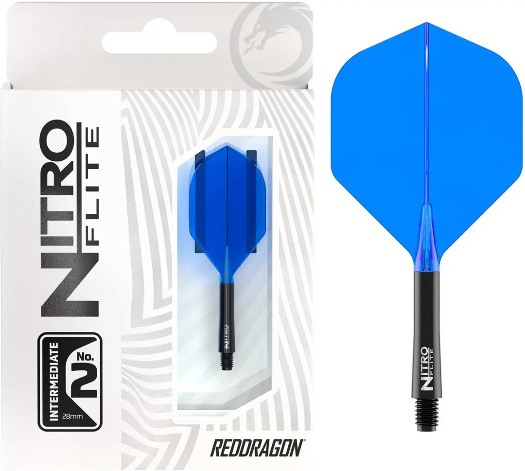 Red Dragon Nitro Flite System NO2 X0981 Dartvleugels - 3 Stuks - Blauw/Zwart - afbeelding 6 van 6