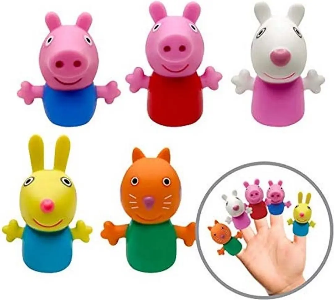 Peppa Pig Vingerpoppetjes - 5 Personages Divers