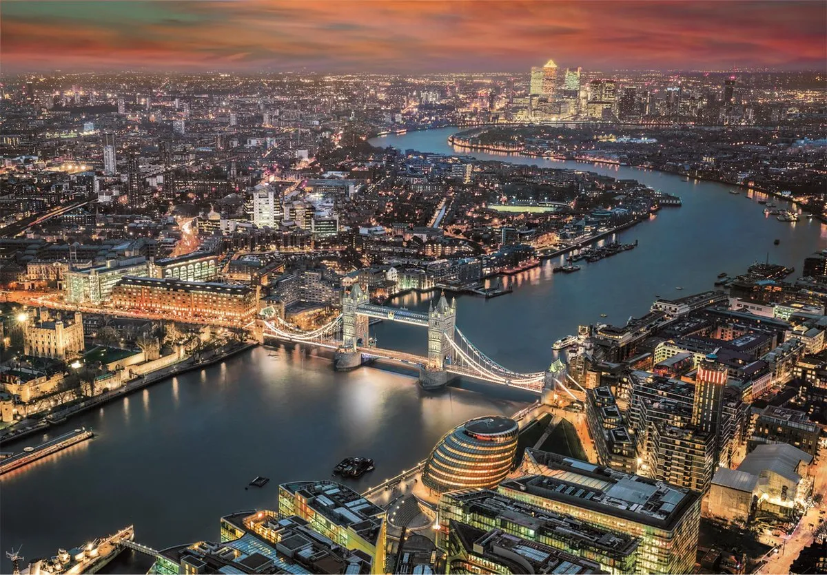 Clementoni Luchtfoto Londen Puzzel 2000 Stuks - Multicolor