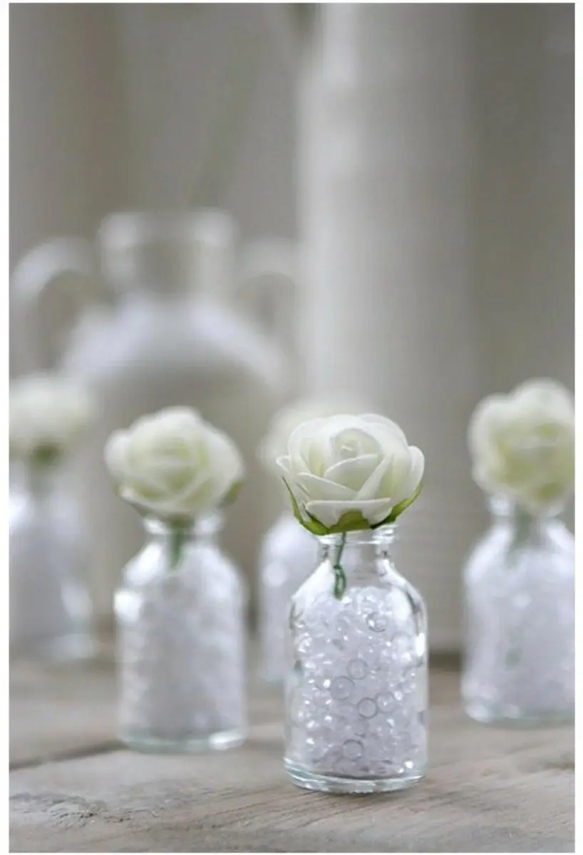 Ideas4seasons Rozen DIY Decoratie - 14 Stuks 9x3cm - Crème
