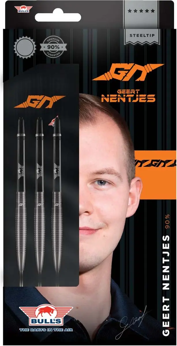 Bull's Geert Nentjes Black 90% Dartpijlen 24g - 3 Stuks