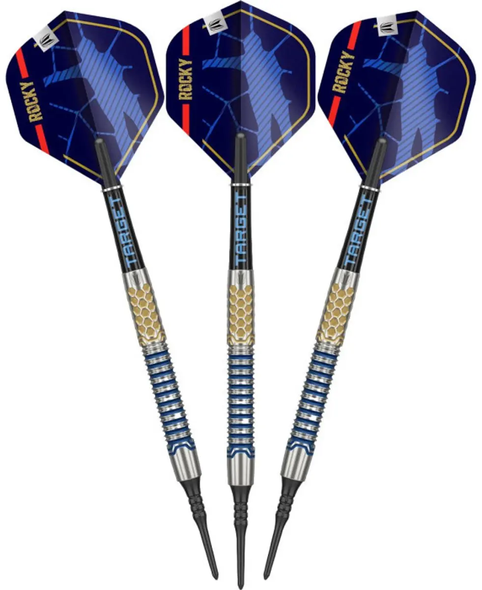 Target Josh Rock Generation 1 Dartpijlen 20g - Blauw Goud - 3 Stuks