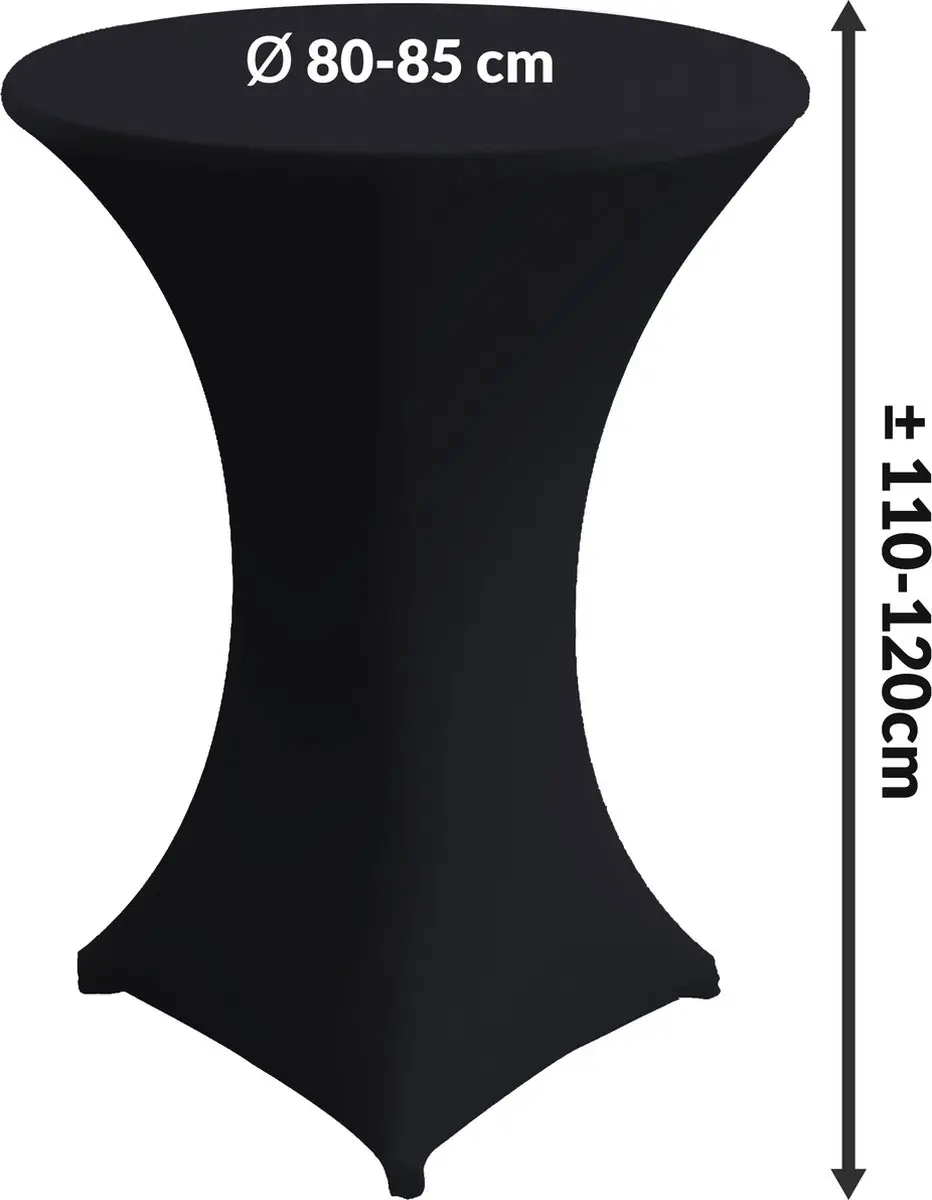 Wicotex Statafelhoes 80x110cm - Zwart
