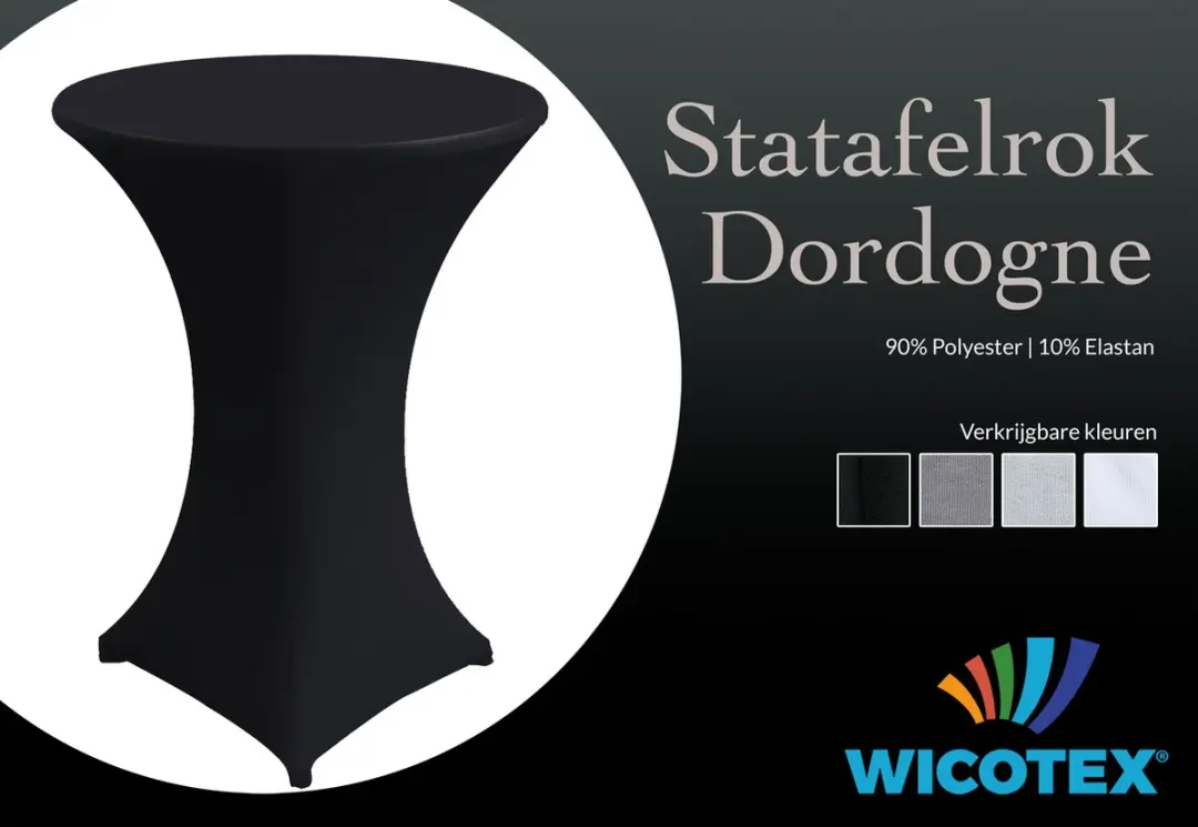 Wicotex Statafelhoes 80x110cm - Zwart