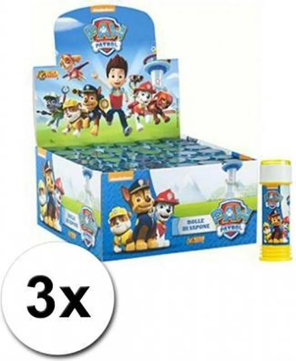 PAW Patrol Bellenblaas - 3 Stuks Multicolor