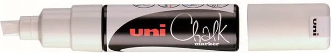 uni-ball Krijtstift Schuin Wit - 6 Stuks