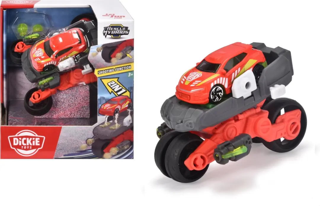 Dickie Toys Rescue Hybrids Drone Bike 203792001 - Speelgoedvoertuig - Oranje