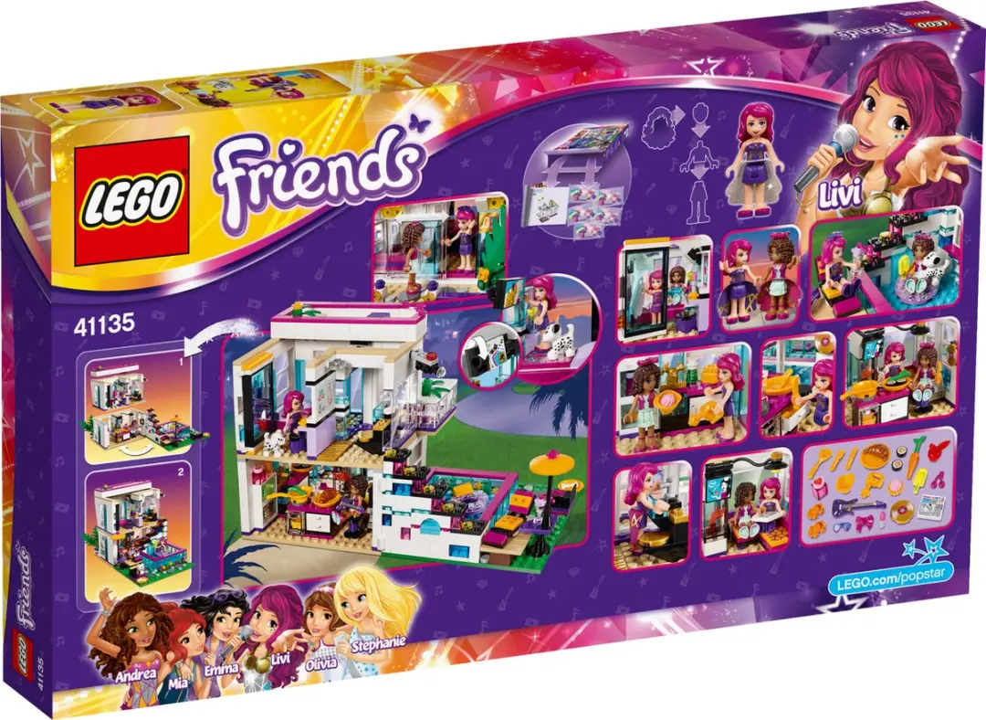 LEGO Friends Livi's Popsterrenhuis 41135 - 597 Stukken
