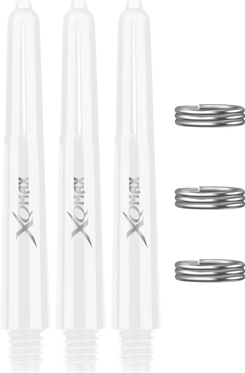 XQMax Dart Shafts Wit35 - 15 Stuks (5x3) - Short - Wit