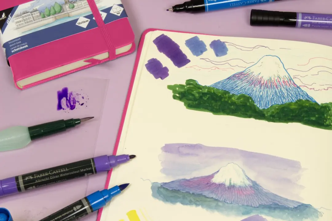 Kangaro K-861310 Schetsboek A5 Landscape - Hot Pink - 160 Pagina's
