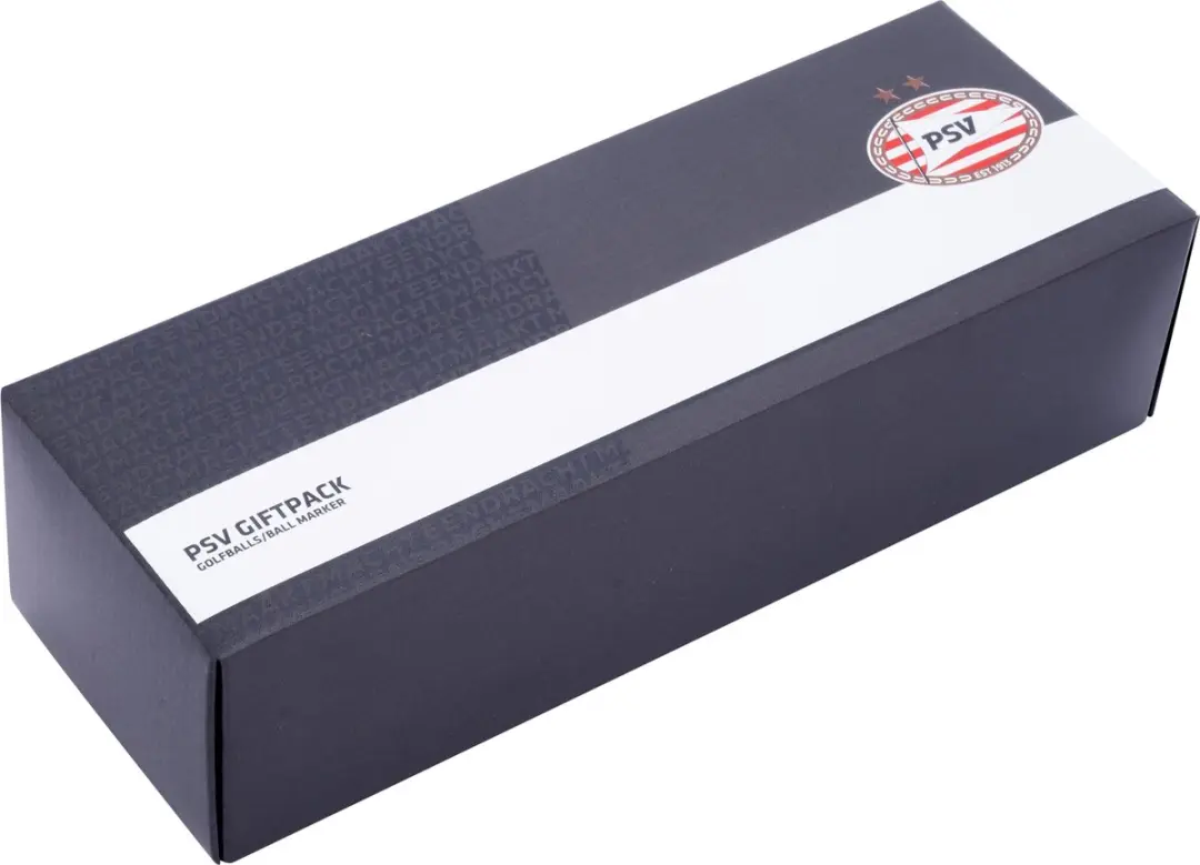 XQMax PSV Golfballen Set - 2 Stuks + Marker - Zwart/Wit/Rood