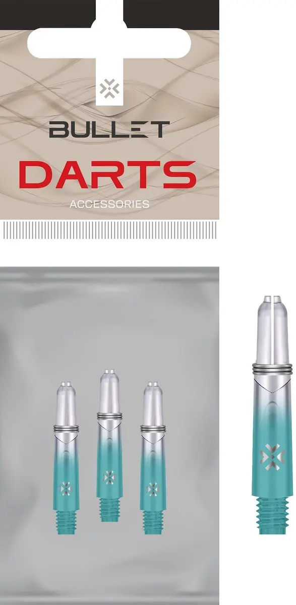Bullet Shafts 28mm Blauw - 3 Stuks