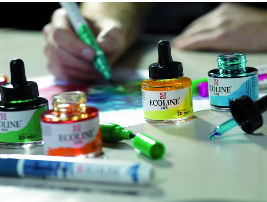 Ecoline Vloeibare Waterverfset - 5x30ml Assorti