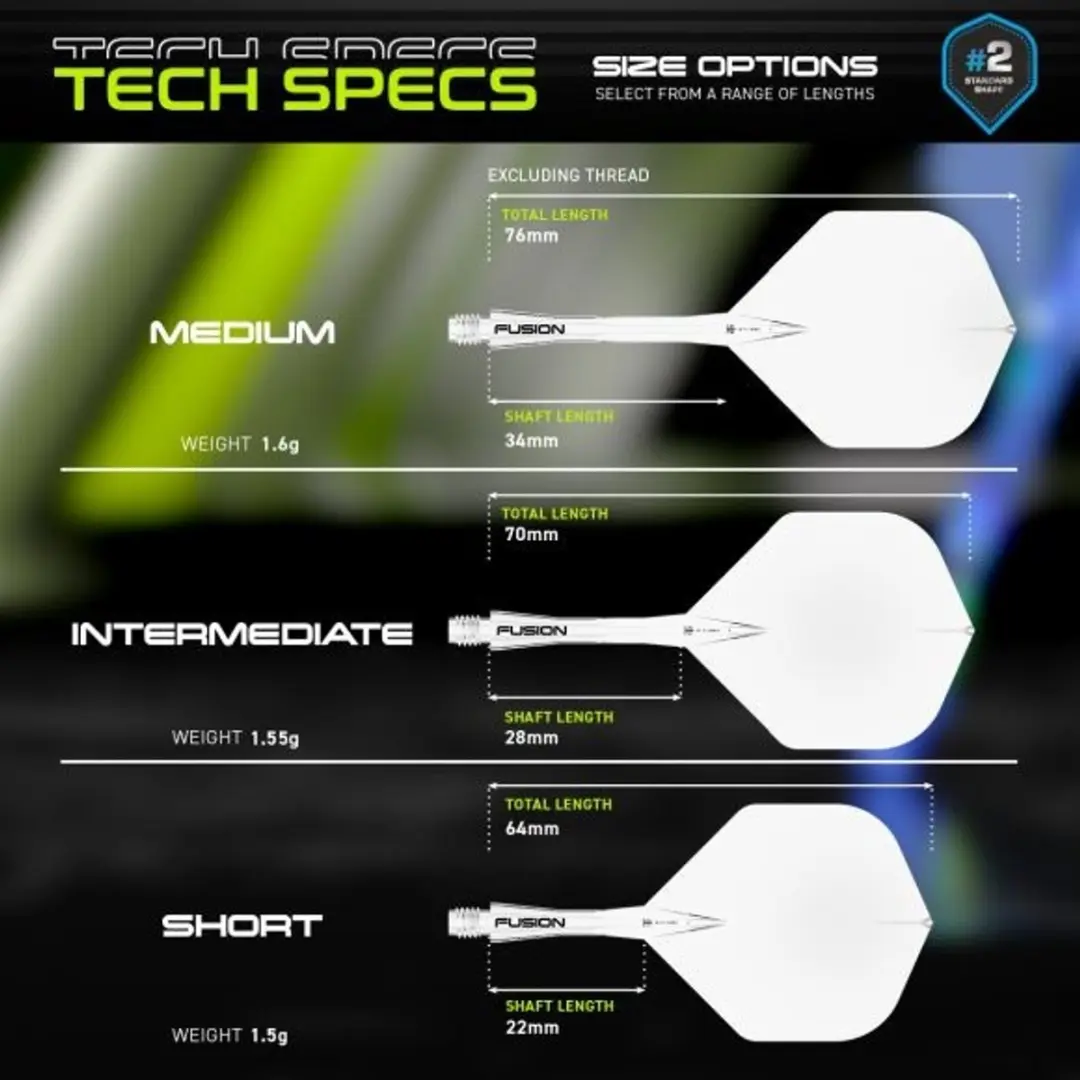 Winmau Fusion Clear NO2 Dart Flights - 3 Stuks
