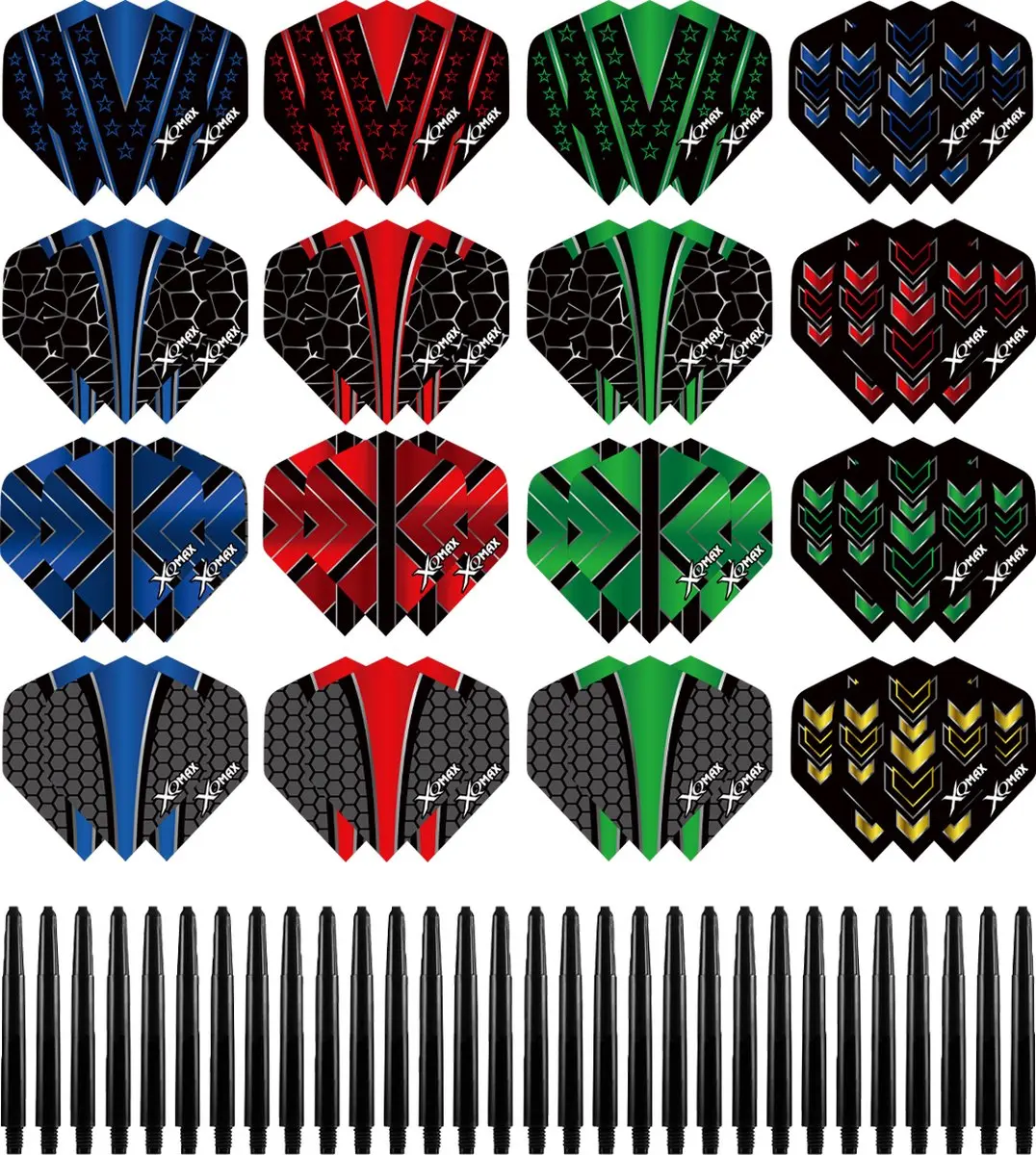 XQMax Dart Flights & Shafts Multipack 78 Stuks