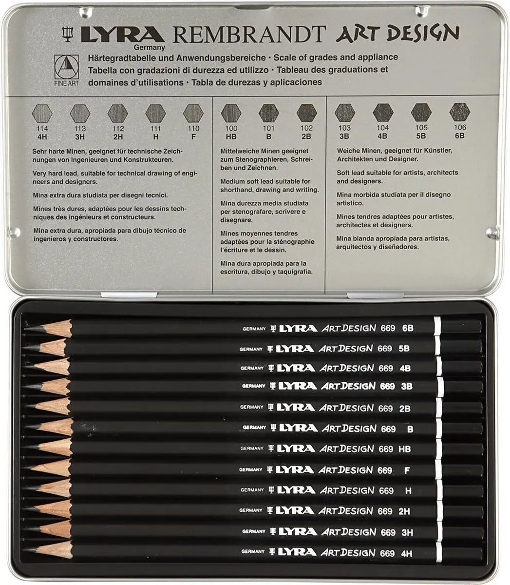 Lyra Art Design Grafietpotloden 12 Stuks