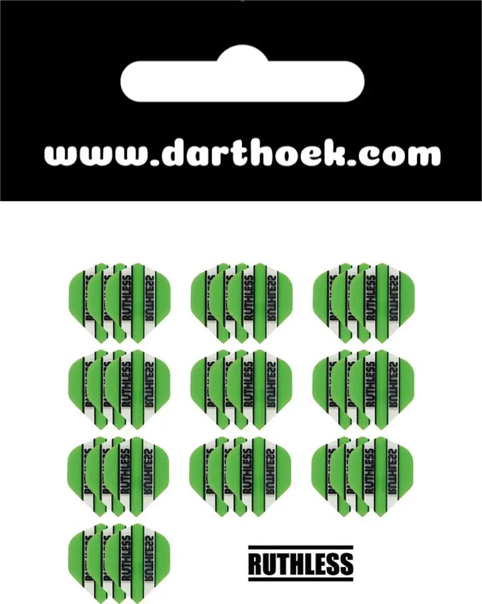 Ruthless Darthoek Flights Groen - 30 Stuks