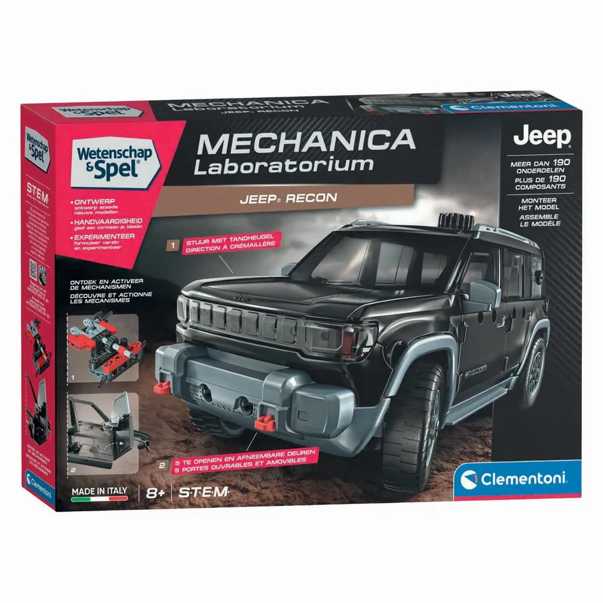 Clementoni Mechanica Laboratorium Jeep Recon STEM Speelgoed - 190 Onderdelen