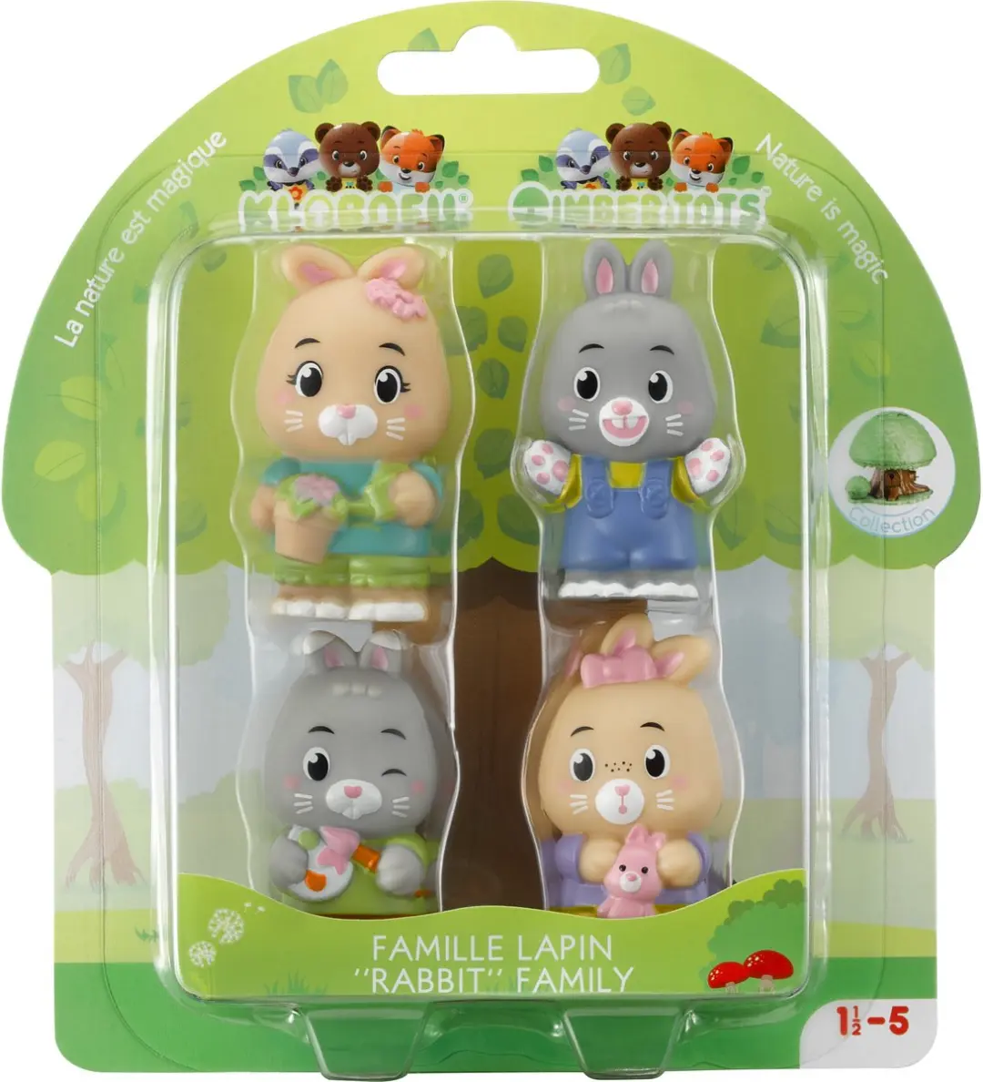 Klorofil Familie Konijn Speelfiguren - 4-delig - MPN 700312F - afbeelding 6 van 6