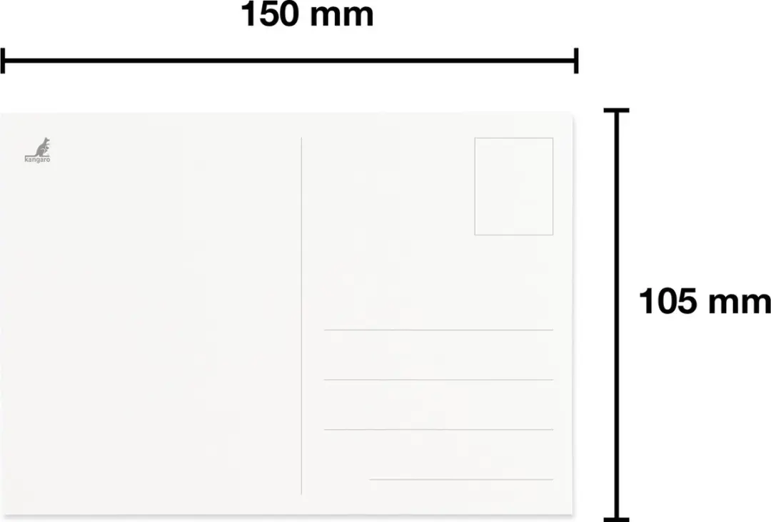Kangaro Postkaarten 105x150mm Wit - 50 Stuks