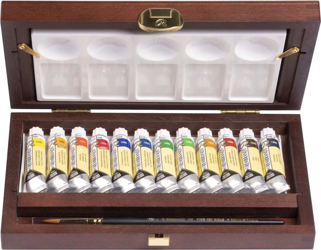 Rembrandt Aquarelverf Traditional Kist - 12 Kleuren 60ml