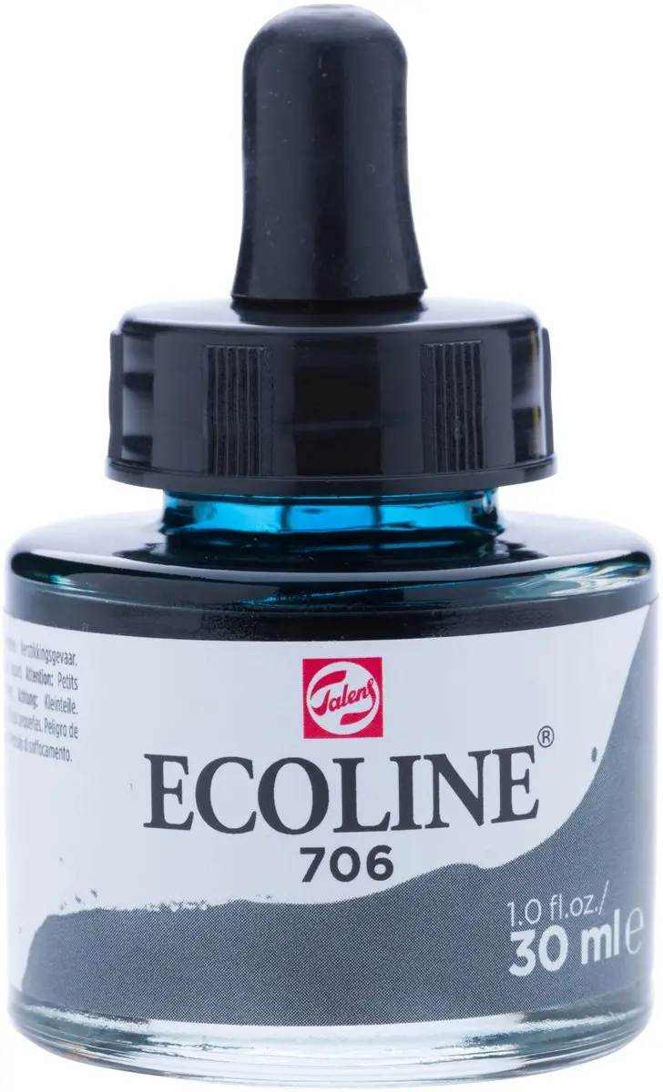 Talens Ecoline 706 Donkergrijs 30ml